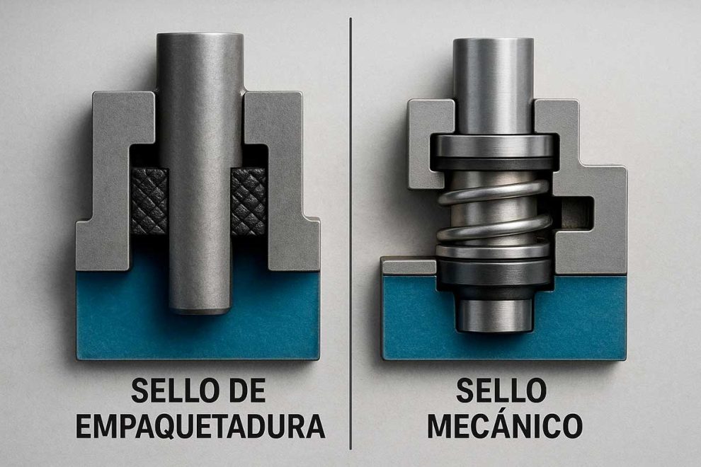 Diferencias entre sello de empaquetadura y sello mecánico.